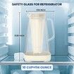 GLACIER FRESH 10 Cup Glass Water Pitcher with 1 Filter of 3X Flow Rate, Purela Glass Pitcher with 5-Stage Filtration Technology, Reduces 99% Chlorine