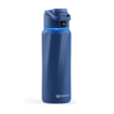 Boost Smart Water Bottle with Reminder to Drink Water, 24oz Stainless Steel Vacuum Insulated Water Bottle, Wide Mouth Water Tracker Bottle with APP-Blue