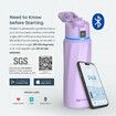BOOST Smart Water Bottle with Reminder and Tracker - Double Wall Vacuum Insulated Stainless Steel, Wide Mouth 32 oz, Ideal Gift - Purple