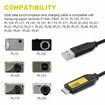 USB Camera Cable Compatible with Samsung Digital Camera PL20, PL50, PL100, PL120, WB210, ST65, ST90, Replacement for SUC-3 Data and Charging Cable