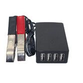 24v 12v to USB 5v Step Down Converter 12v USB Charger Multi Port Adapter Compatible with iPhone Samsung USB Device Smart Phone Tablets Charging