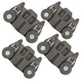 4 PCS Upgraded W10195417V Dishwasher Wheels Lower Rack for Kitchen Aid Kenmore Whirlpool Dishwasher Parts Replace Appliance Wheels
