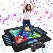 Wireless Bluetooth Dance Mats with Light Up 4-Buttons Music with 4 Game Modes and 5 Levels Dance Game Toy Gift for Kids Ages 3-12 Year