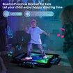 Wireless Bluetooth Dance Mats with Light Up 4-Buttons Music with 4 Game Modes and 5 Levels Dance Game Toy Gift for Kids Ages 3-12 Year