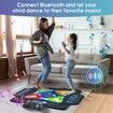 Wireless Bluetooth Dance Mats with Light Up 4-Buttons Music with 4 Game Modes and 5 Levels Dance Game Toy Gift for Kids Ages 3-12 Year