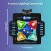 Wireless Bluetooth Dance Mats with Light Up 4-Buttons Music with 4 Game Modes and 5 Levels Dance Game Toy Gift for Kids Ages 3-12 Year
