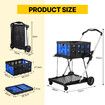 Folding Trolley Cart Collapsible Basket Shopping Luggage Grocery Hand Truck Utility Push Dolly Moving Office Service Tennis Ball Travel Portable Wheel