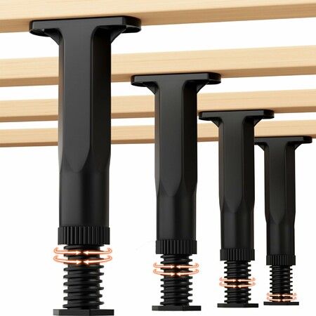 4PC Bed Frame Support Legs,Niture Adjustable Feet,Bed Adjustable Feet Feet Cabinet Feetniture for Bed Kitchen Table Chair Sofa 16-28CM