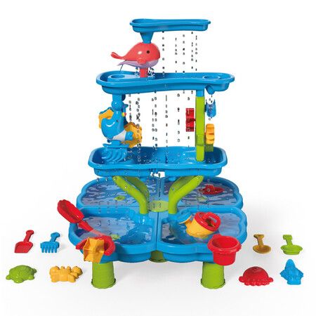 4Tier Sand Water Table  Kids   Activity Sensory Outside Toys Beach Backyard Outdoor Play Table Gift Boys Girls Summer Toys Kids Ages for Kids Ages 4-8