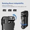 Rechargeable EDC Flashlight,Powerful RGB Flashights,400 Lumens Portable Flat Mini Flashlights,IP68 Waterproof Small Keychain Flashlight BLACK
