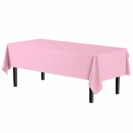 Pink Plastic Table Cloth Rectangle Table 8 Pack,Tablecloth for 1.8m Tables,Table Cloth for Disposable Use,Table Cover