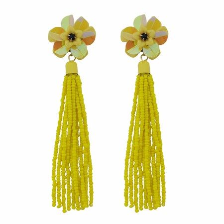 Handmade Pierce Earrings Creative Bohemian Chandelier Teardrop Bead Dangle Drop Earrings Gifts Gypsy Tassel Hoops