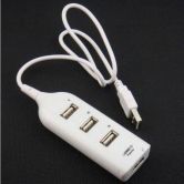 High Speed 4 Port USB 2.0 Multi HUB Splitter PC Laptop Adapter White