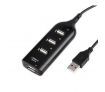 High Speed 4 Port USB 2.0 Multi HUB Splitter PC Laptop Adapter Black