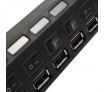 7 Ports USB Hub With ON/OFF Switch Black