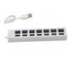 7 Ports USB Hub With ON/OFF Switch White