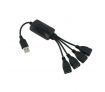 4 Port Hub USB 2.0 Splitter Cable Adapter for Laptop PC Desktop