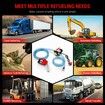 Fuel Transfer Pump Electric Diesel Kerosene 12V DC 10GPM Nozzle Hoses Portable Car Truck Oil Excavator Bowser Reserve Tank Refuel Station Auto Stop