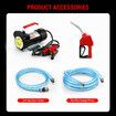 Fuel Transfer Pump Electric Diesel Kerosene 12V DC 10GPM Nozzle Hoses Portable Car Truck Oil Excavator Bowser Reserve Tank Refuel Station Auto Stop