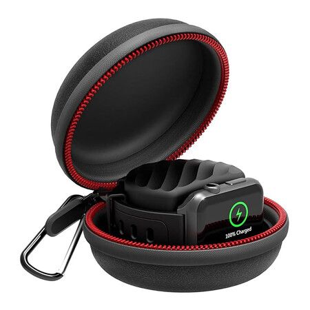 Travel Case for Apple Watch Charger, Portable Carrying EVA Charging Dock Holder for 42mm 44mm 45mm 46mm iWatch Series 10/9/8/SE2/7/SE/6/5/4/3/2/1
