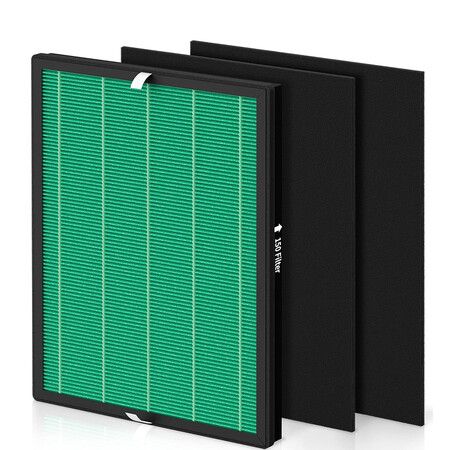 1 Pack 150 True HEPA Replacement Filter Set for Coway Airmega 150 Air Purifi er with 2 Activated Carbon Filters, Part Number AP-1019C-FP
