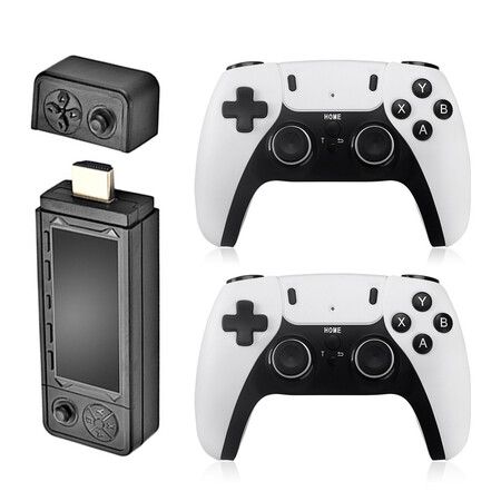 256G X9 PRO Wireless Retro Gaming Gamepad Console with 60000+ Games, 4K HDMI HD Plug and Play Game Stick with 2 Controllers, Support 45 Simulators