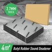 Butyl Sound Deadener Insulation Car Deadening Mat Automotive Shock Proofing Audio Noise Shield Truck SUV Vibration Dampening Rubber 2.7mm 4 SQM 20PCS