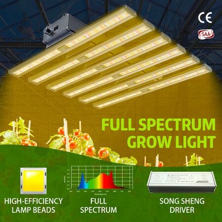 Full Spectrum LED Plant Grow Light 480W High Power Energy Efficient Indoor Gardening Grow Lamp Vegetables Energy Efficient High Yield Adjustable Brightnes
