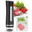 Vacuum Sealer for Food with Visible Water Tank,Handheld Saver Compact Vacuum Sealer Machine with 30 Reusable Bags for 6X Preservation & Fresh,Black