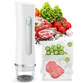 Vacuum Sealer for Food with Visible Water Tank,Handheld Saver Compact Vacuum Sealer Machine with 30 Reusable Bags for 6X Preservation & Fresh,White