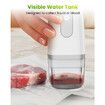 Vacuum Sealer for Food with Visible Water Tank,Handheld Saver Compact Vacuum Sealer Machine with 30 Reusable Bags for 6X Preservation & Fresh,White