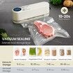 Mini Vacuum Sealer for Food,3 in 1 Cordless Rechargeable Food Sealer for Dry/Moist Food Storage with 4 Snack Bags,Heat Sealer - White