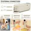 Mini Vacuum Sealer for Food,3 in 1 Cordless Rechargeable Food Sealer for Dry/Moist Food Storage with 4 Snack Bags,Heat Sealer - White