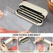 Mini Vacuum Sealer for Food,3 in 1 Cordless Rechargeable Food Sealer for Dry/Moist Food Storage with 4 Snack Bags,Heat Sealer - White