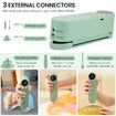 Mini Vacuum Sealer for Food,3 in 1 Cordless Rechargeable Food Sealer for Dry/Moist Food Storage with 4 Snack Bags,Heat Sealer - Green