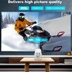 4K Portable Projector 1080P 1280x720P 180 Adjustable,Suitable For Mobile Phone/computer/TV Stick/tablet Computer,For Home Theater/office