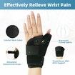 Adjustable Thumb Brace,Wrist Support for Tenosynovitis Braces,Pressure Relief for Thumb Sprains,Thumb Splint for Left and Right Hands(Black)