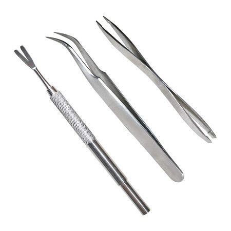 3 Pcs Tick Remover Tool Set Stainless Steel Tick Remover Kit for Cats and Dogs