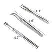 3 Pcs Tick Remover Tool Set Stainless Steel Tick Remover Kit for Cats and Dogs