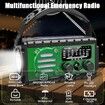 20000mWh Emergency Radio, Portable Hand Crank SW/AM/FM Survival Radio with Fast Charge Rechargeable Solar Battery, Flashlight for Outdoor Home (Green)