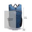 15L Foldable Hiking Backpack Lightweight Packable Travel Daypack with Chest Strap Small Folding Pack for Walking, Blue