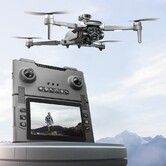 5G 4K Triple Cameras Drone Foldable 4.3inch Screen Obstacle Avoidance LED Light Flow Hover Batteries 2.4GHz Antiinterference Christmas Gift