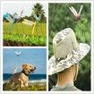 9 Pack Dragonfly Clip,3D Dragonfly Garden Stakes Decor,Dragonfly Humming Bird Stakes,Deer and Horse Fly Deterrent