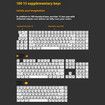 Black HighTransparency Keycaps OEM Height Transparent Ice Crystal Full Set Mechanical Keyboard 61 Key 87 Key 98 Key 104 Key