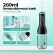Water Flosser Teeth Cleaner,4 Modes Rechargeable Portable Cordless Oral Irrigator 260ML Electric Dentel Flossers with DIY Strength,IPX7 Waterproof Black