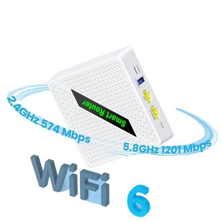 WiFi 6 Router Dual Band Mini Portable  Gigabit Travel Router VPN Support Multiple  Modes AP Client Repeater Bridge  Signal Booster TypeC Power Supply