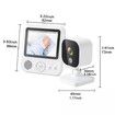 2.8 Inch 1080P Wireless Baby Monitor with Camera,Two-Way Talk Audio Video,IPS Screen,Baby Cry Sound Temp Detection For Babysitter
