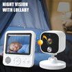 2.8 Inch 1080P Wireless Baby Monitor with Camera,Two-Way Talk Audio Video,IPS Screen,Baby Cry Sound Temp Detection For Babysitter