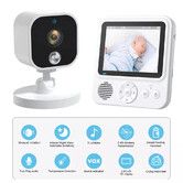 2.8 Inch 1080P Wireless Baby Monitor with Camera,Two-Way Talk Audio Video,IPS Screen,Baby Cry Sound Temp Detection For Babysitter