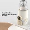 Portable Fast Heating Travel Bottle Milk Warmer,Wireless Fast Charging,6 Levels Adjustable with Night Light Universal Baby Bottle Heat Keeper